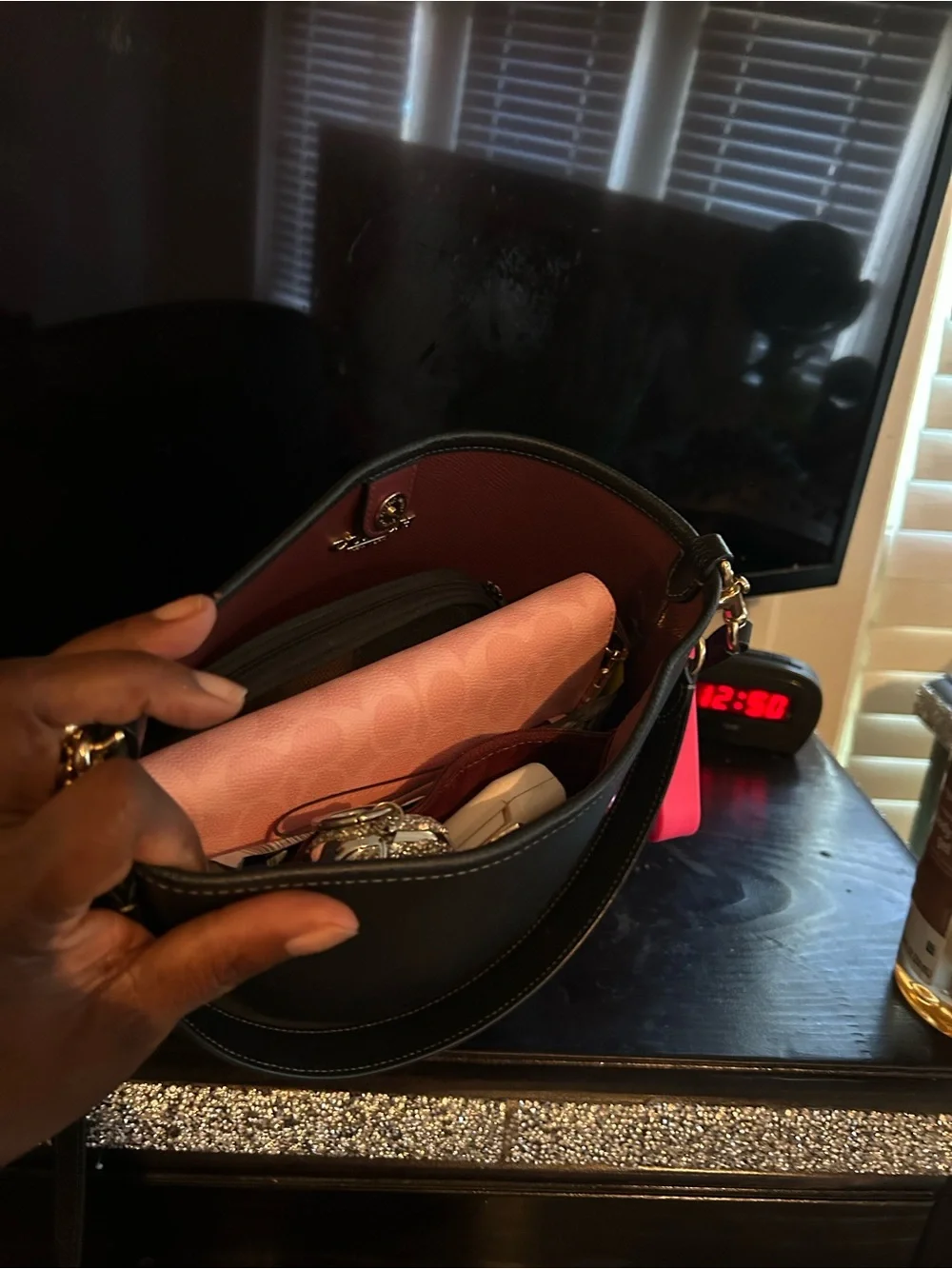 Coach Black Crossbody Bag with Gold Hardware